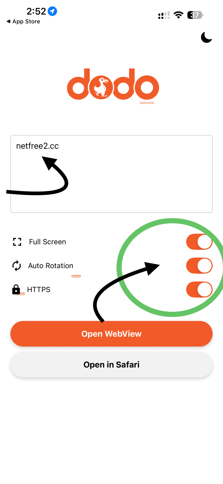 Dodo Settings NetMirror